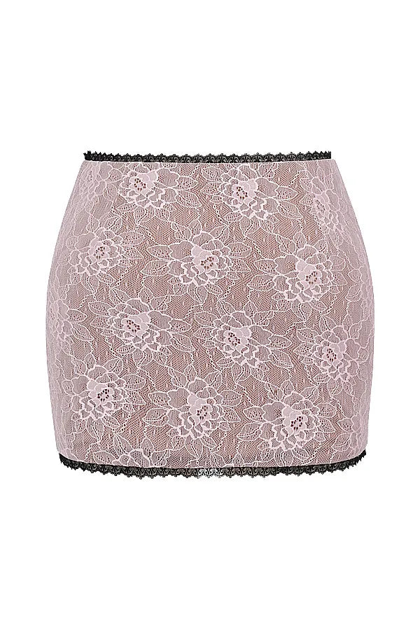 Mistress Rocks Peony Lace Mini Skirt - SALE