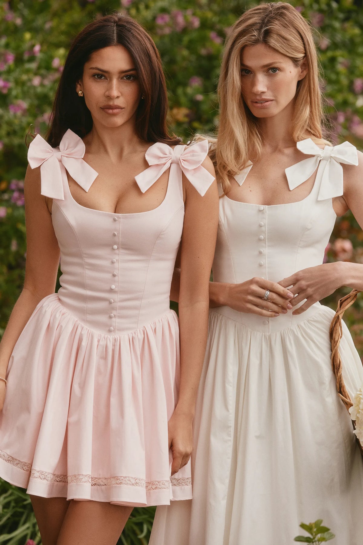 Lyla Pink Stretch Cotton Mini Dress