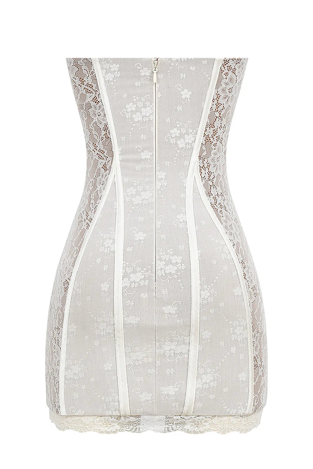 Mistress Rocks White Lace Underwired Mini Dress - SALE