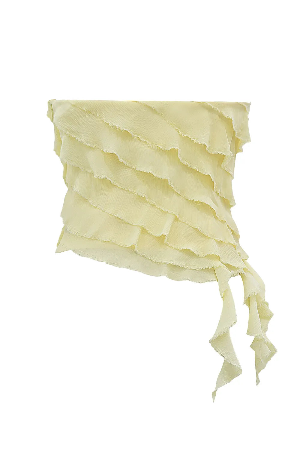Mistress Rocks Vanilla Strapless Ruffle Top - SALE