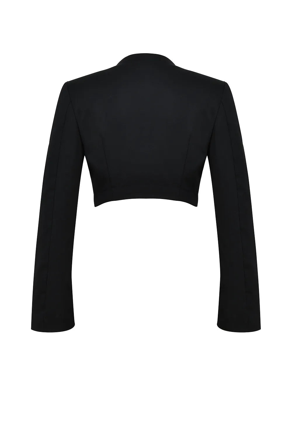 Mistress Rocks Black Cropped Wrap Front Jacket - SALE