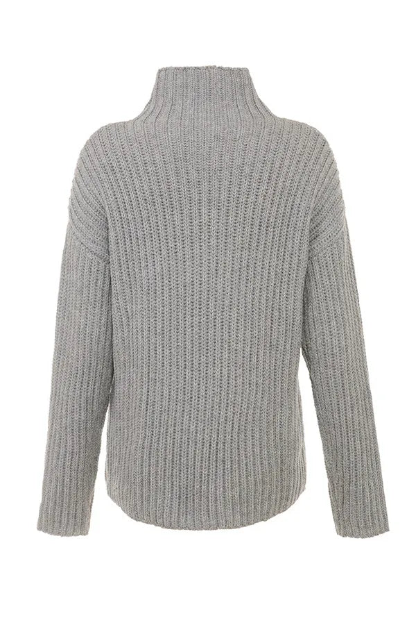 Mistress Rocks Slate Chunky Knit Oversized Sweater - SALE