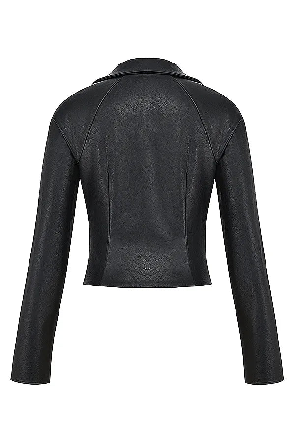 Mistress Rocks Black Vegan Leather Lace Up Top - SALE