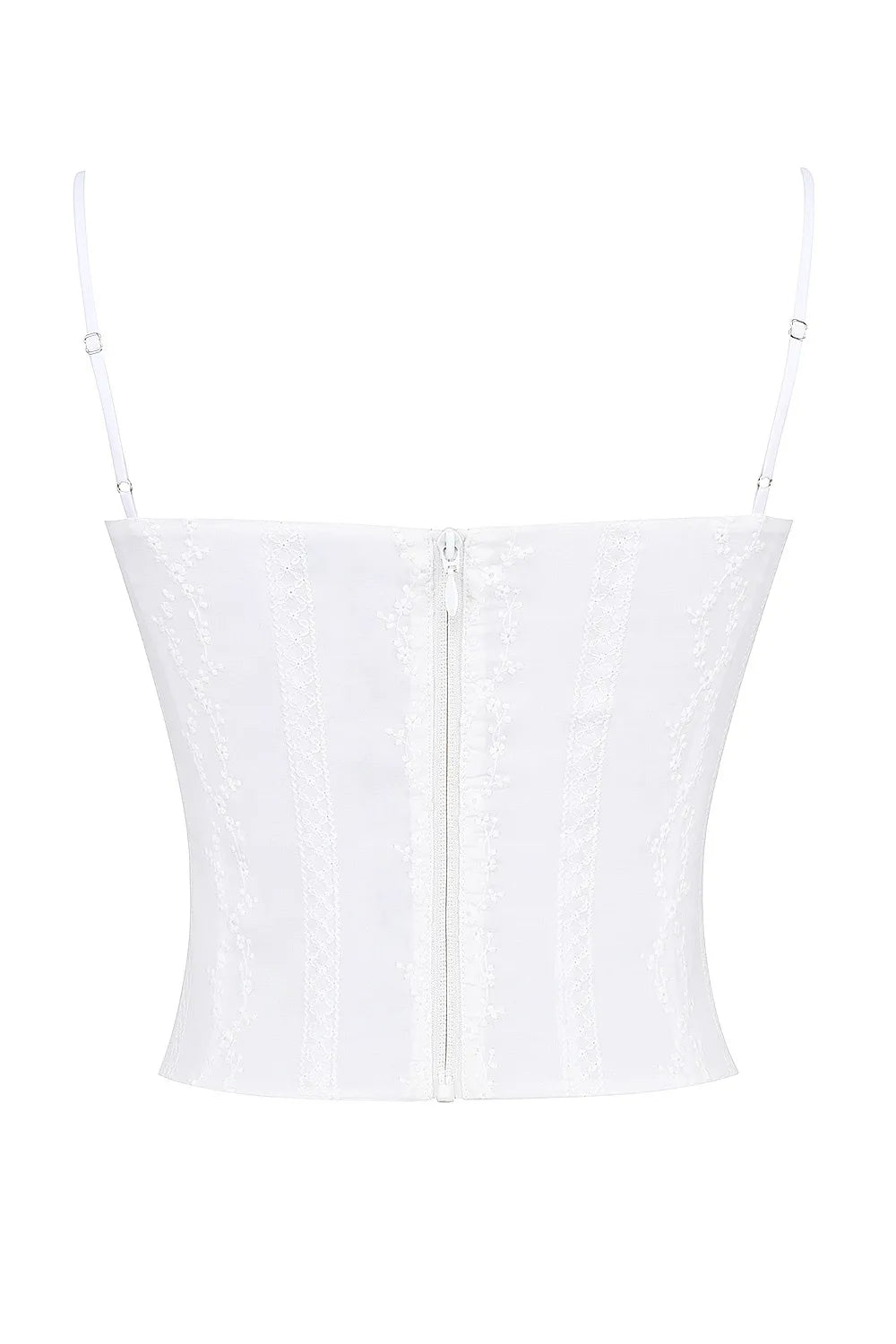 Mistress Rocks Cloud Broderie Cotton Corset Top - SALE