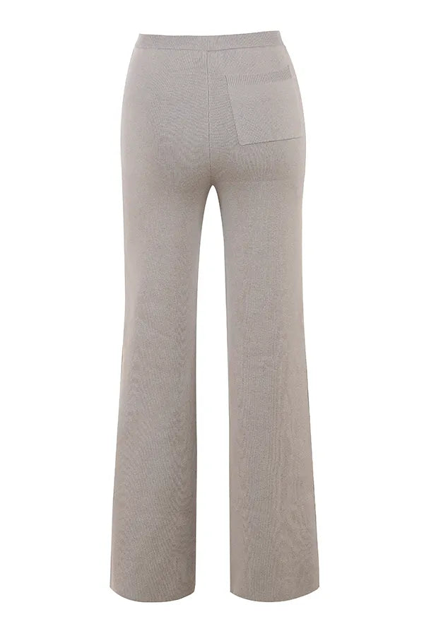 Hunter Grey Cashmere Straight Leg Trousers