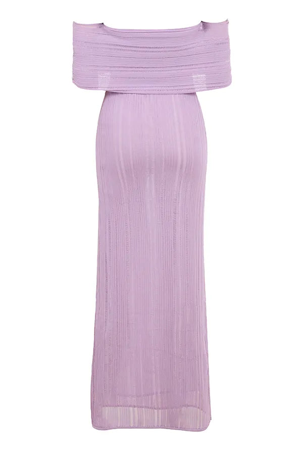 Micah Orchid Ladder Knit Maxi Dress