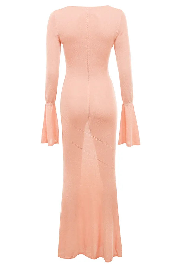 Sereia Sorbet Metallic Knit Maxi Dress