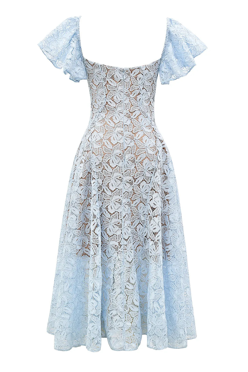 Austen Bluebell Floral Lace Midi Dress