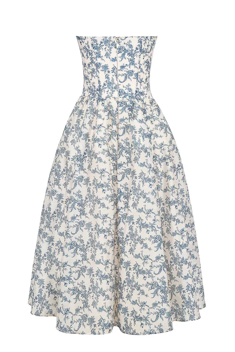Bennett English Porcelain Print Strapless Sundress
