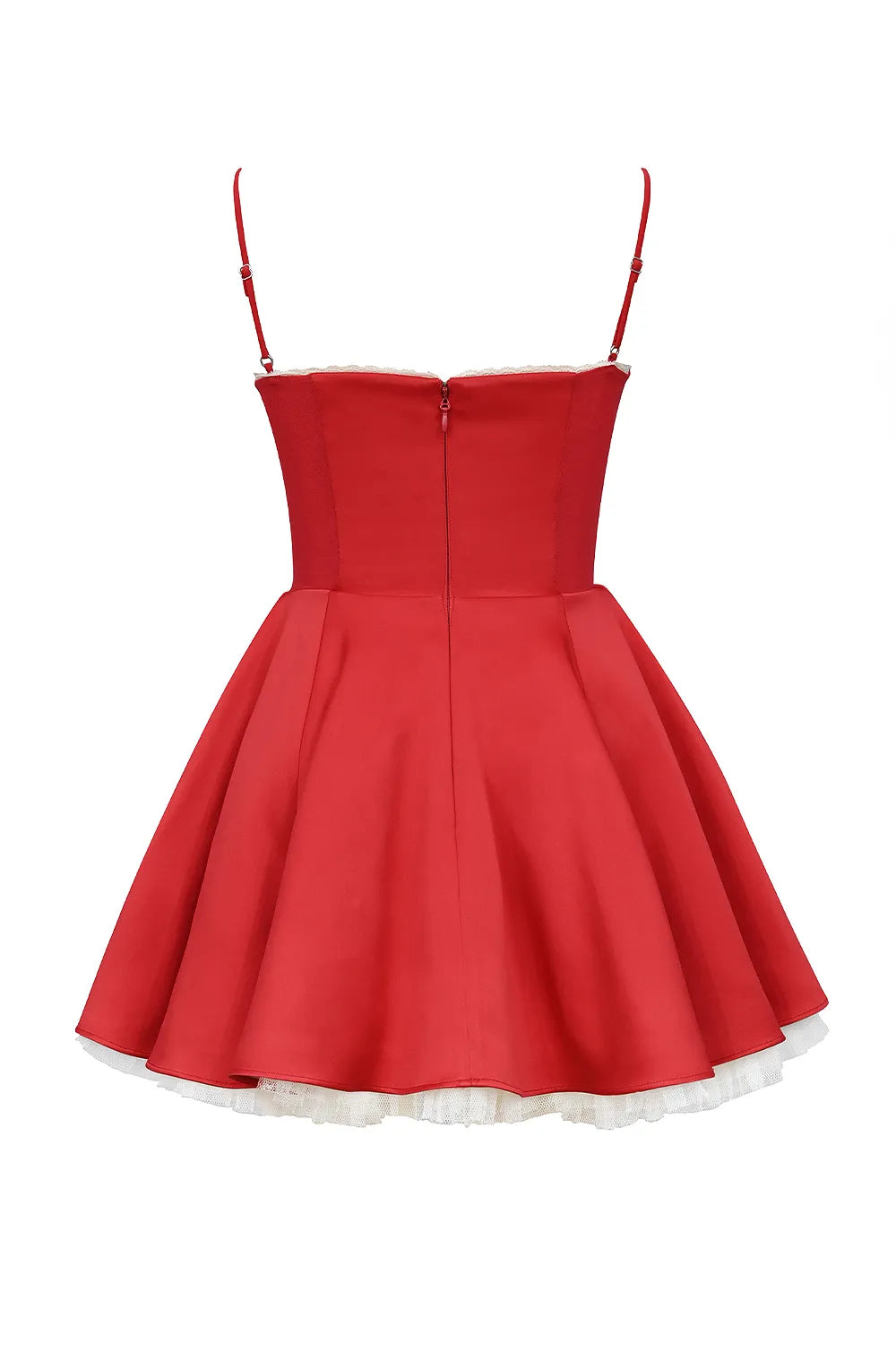 Minimoiselle Holly Red Satin Tulle Mini Dress