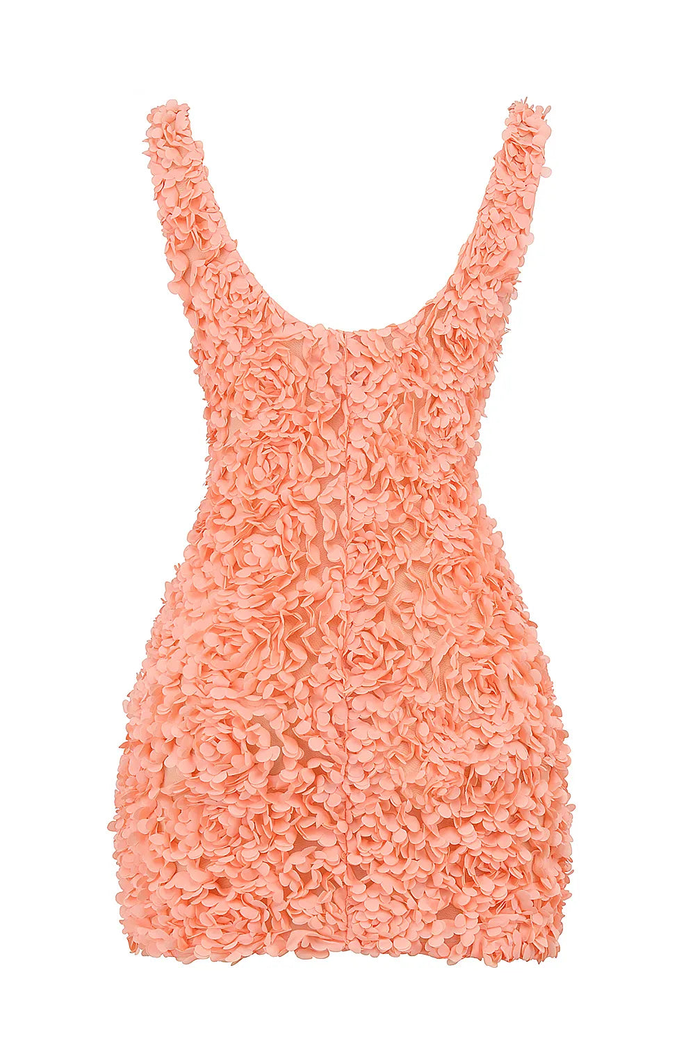 Faena Sorbet Plunge Floral Appliqué Mini Dress