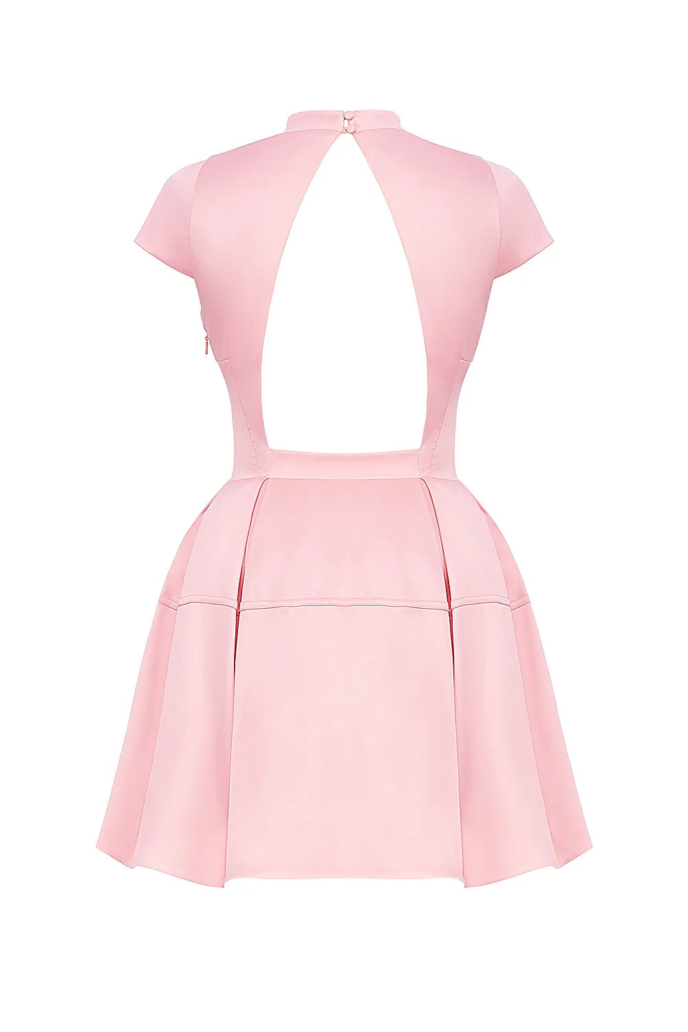 Saida Parisian Pink Backless Mini Dress