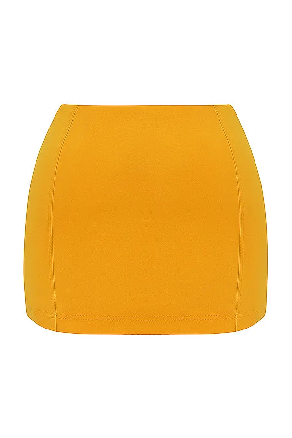 Nisha Tangerine Sculpting Mini Skirt