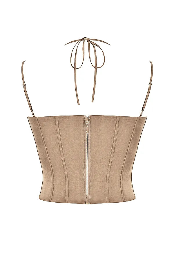Chantelle Latte Satin Corset