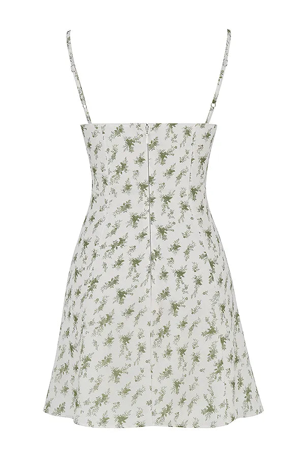 Christiana Garden Print Mini Dress
