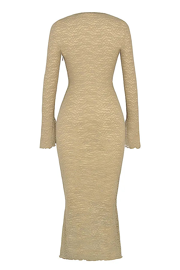 Giovanna Stone Floral Lace Maxi Dress