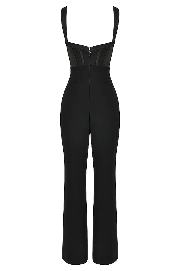 Mylene Black Corset Jumpsuit
