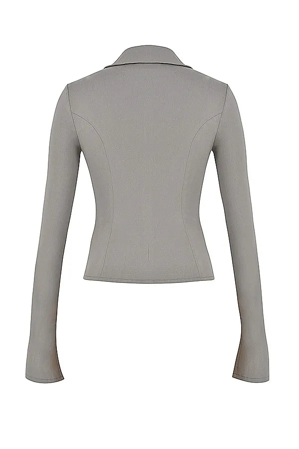 Zakira Smoke Fitted Shirt