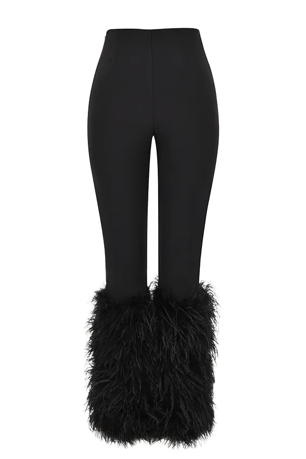 Nicolette Black Trimmed Trousers