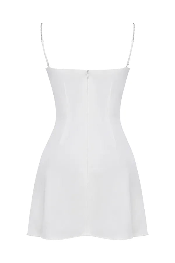 Grace Ivory Crystallised Mini Dress