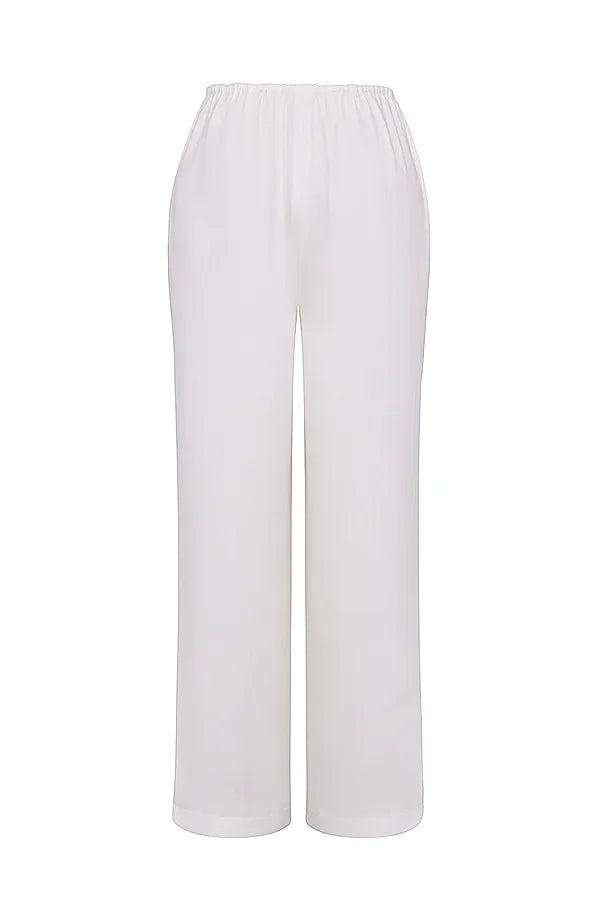 Cleo Ivory Linen Mix Trousers