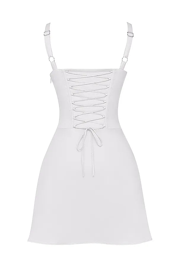 Carlotta White Corset Mini Dress