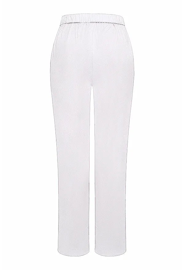 Reno White Relaxed Fit Trousers