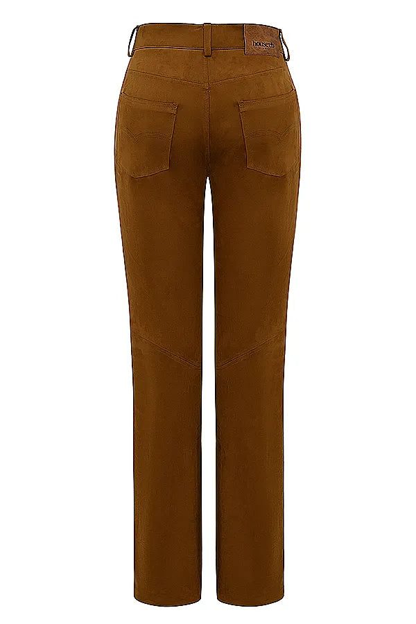 Apollo Tan Vegan Suede Trousers