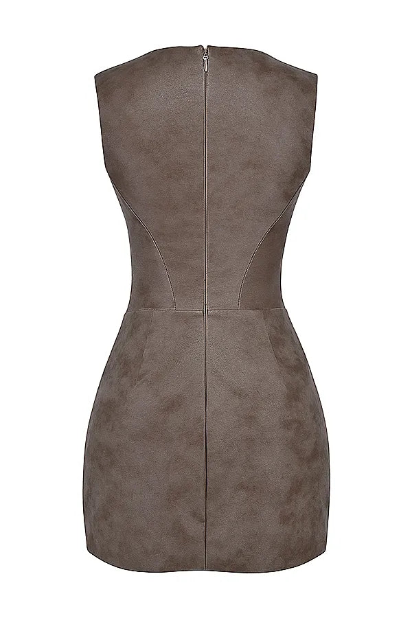 Pandora Mocha Corset Mini Dress