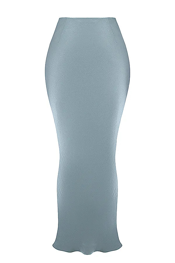 Amadi Cool Blue Floor Length Maxi Skirt