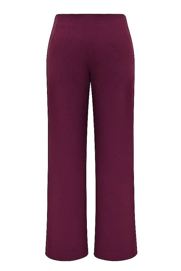 Rivi Wine Straight Leg Trousers