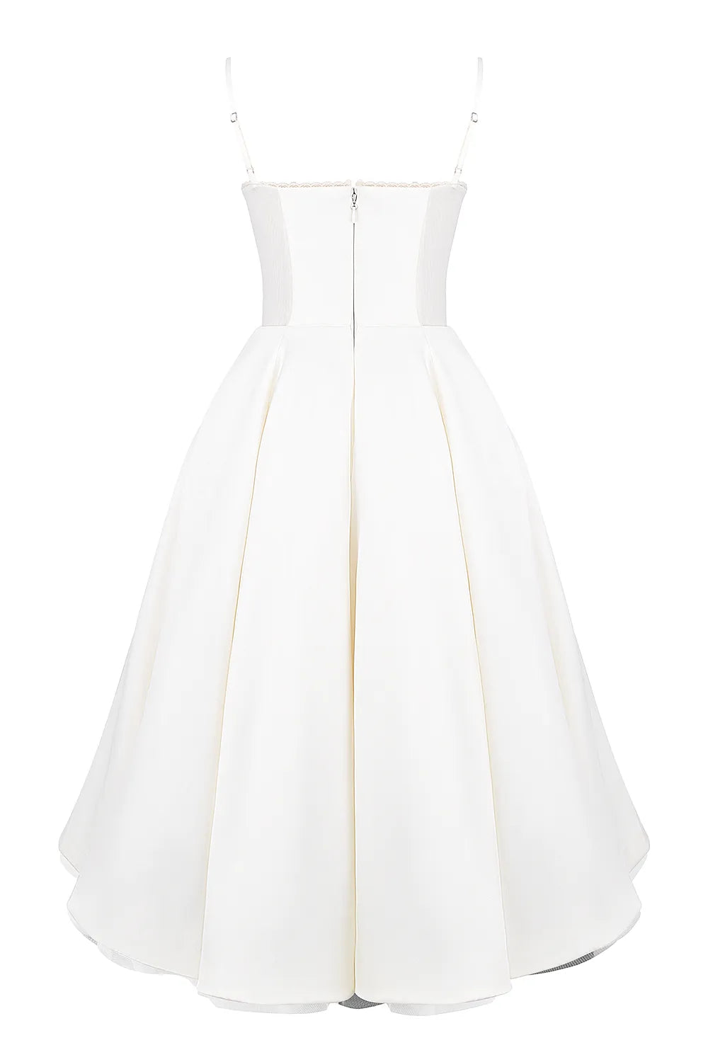 Mademoiselle White Tulle Midi Dress