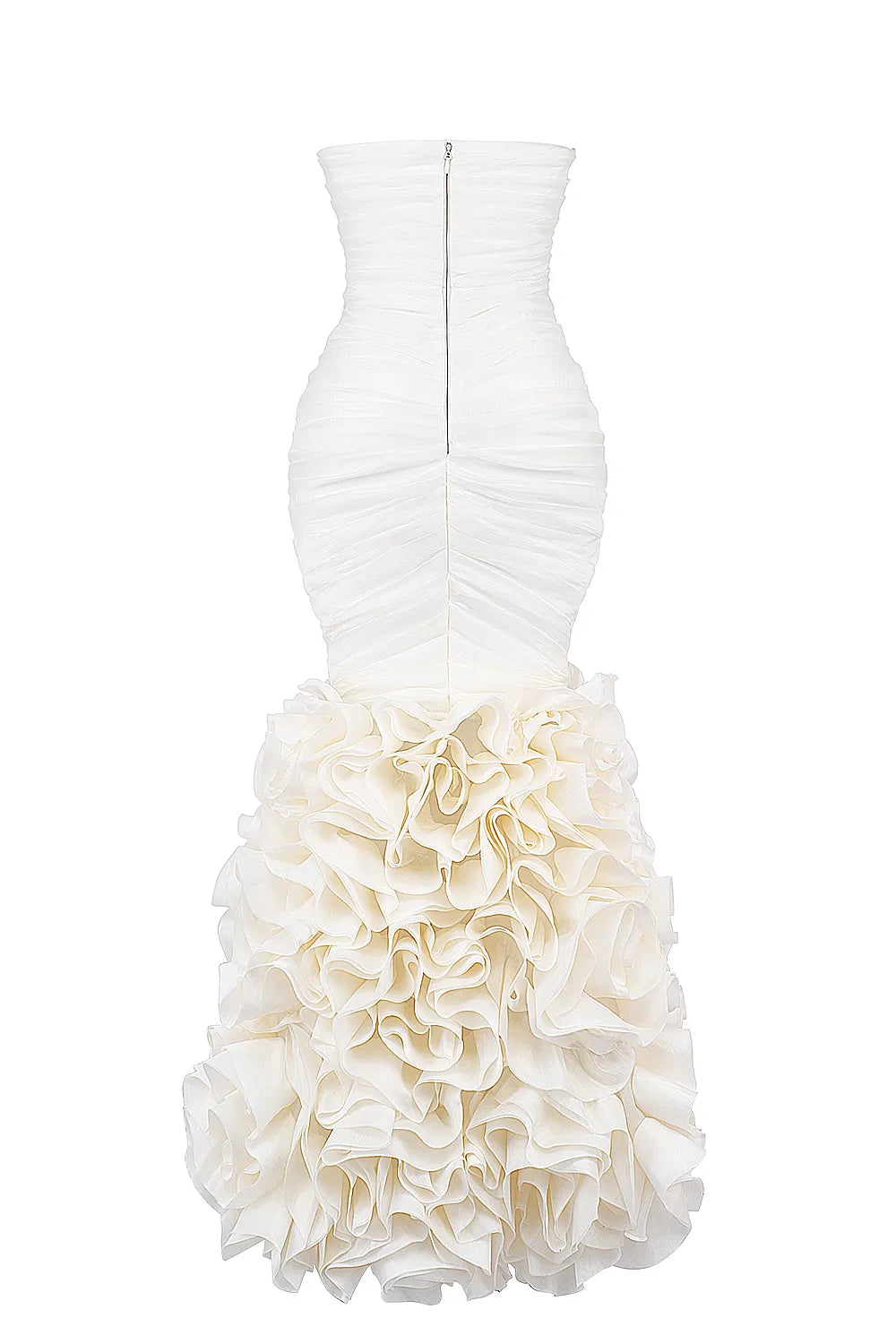 Gabrielle Ivory Strapless Ruffle Bridal Gown