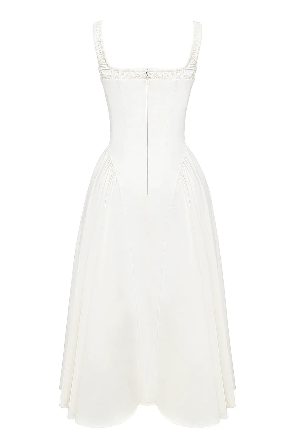 Dorothy White Cotton Midi Sundress