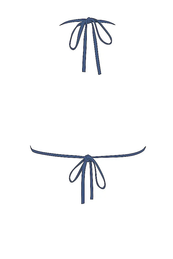 Tropez Deep Blue Halter Neck Bikini Top