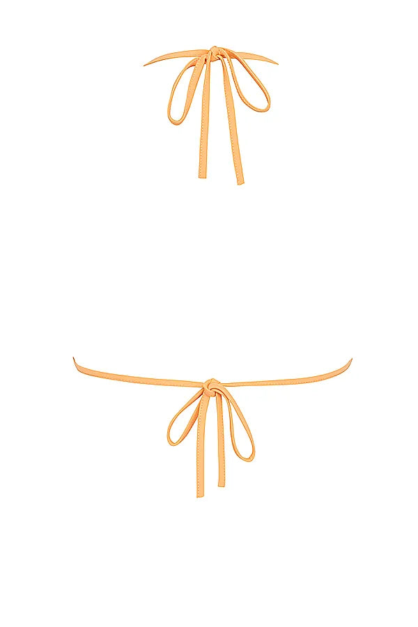 Tropez Light Orange Halter Neck Bikini Top