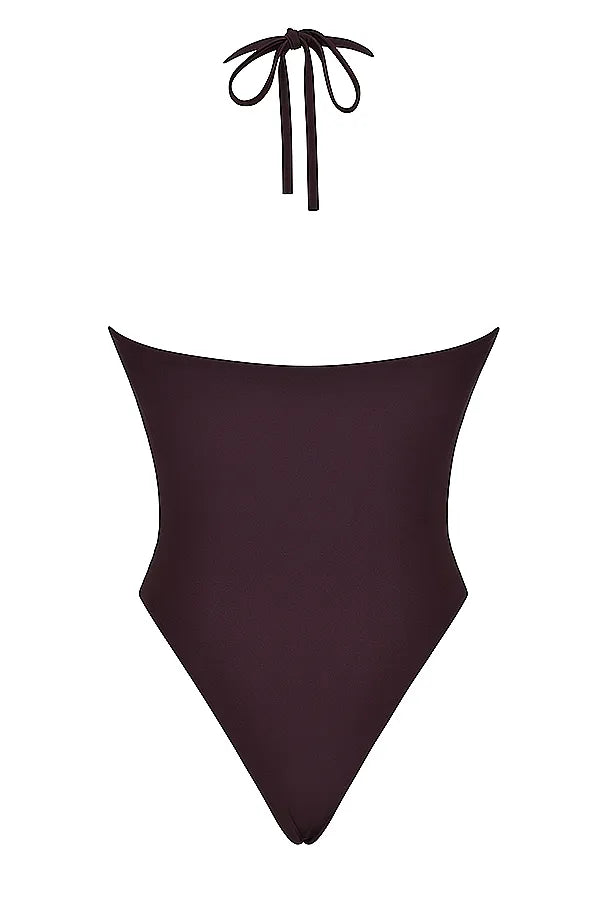 Aruba Cacao Gathered Swimsuit