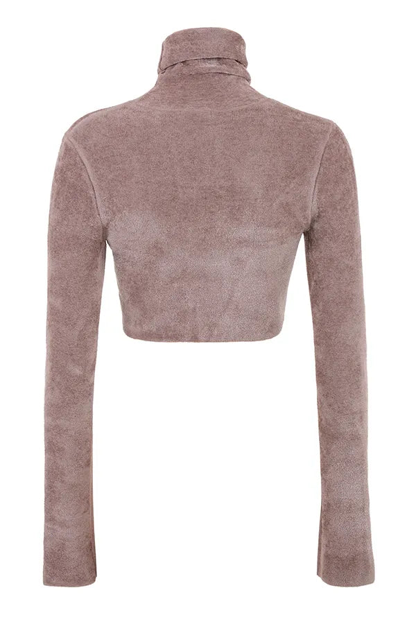 Suri Rose Chenille Cropped Top