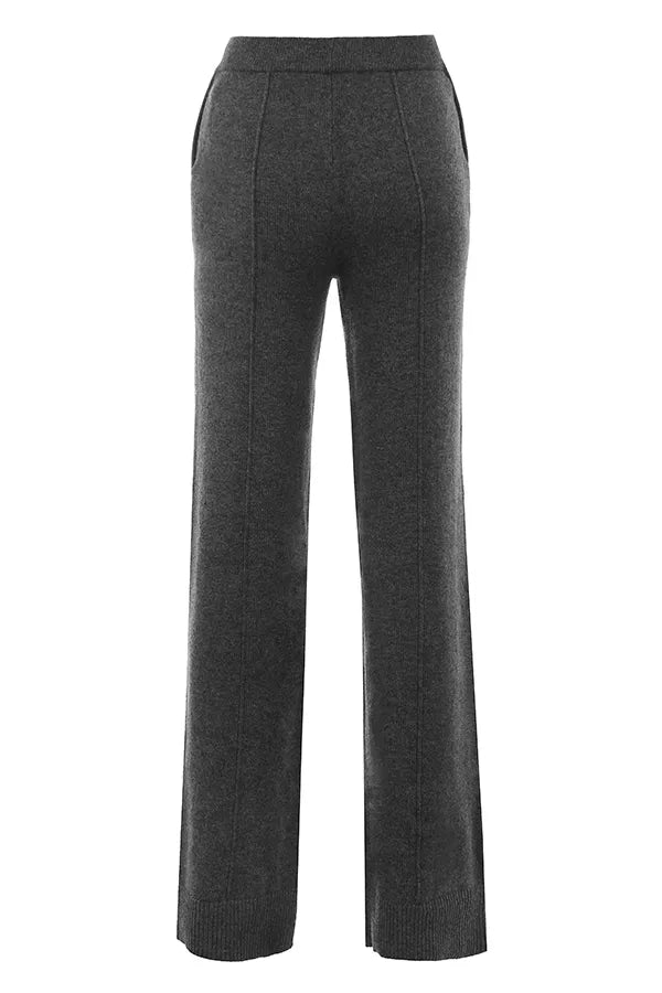 Yalina Charcoal Cashmere Blend Trousers