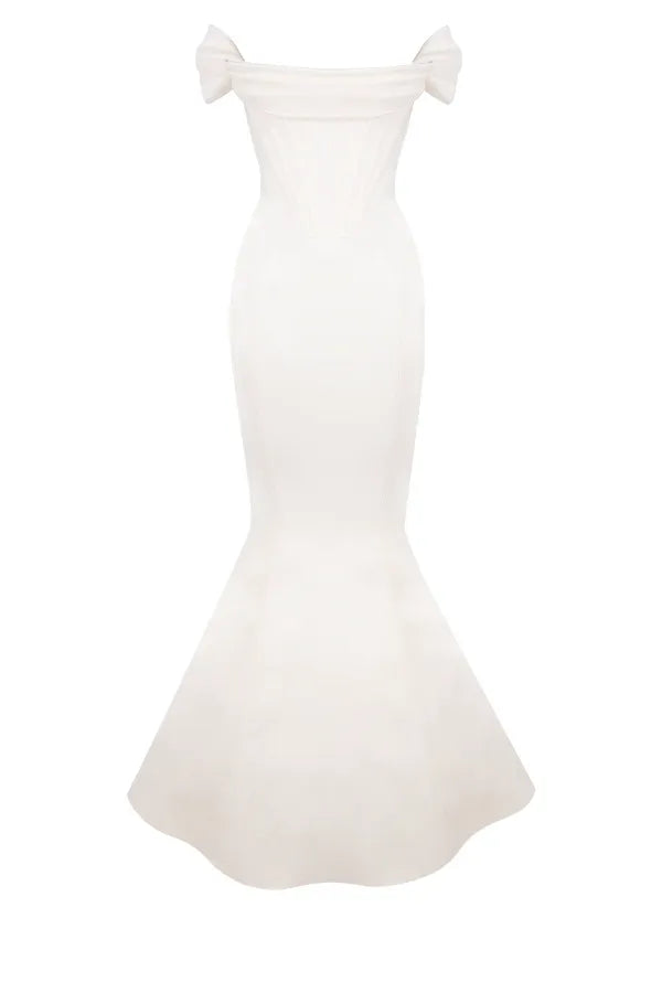 Antoinette Ivory Corset Off Shoulder Bridal Gown - Limited Edition