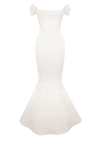 Antoinette Ivory Corset Off Shoulder Bridal Gown - Limited Edition
