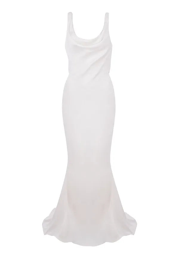 Odette Ivory Draped Back Bridal Gown - Limited Edition