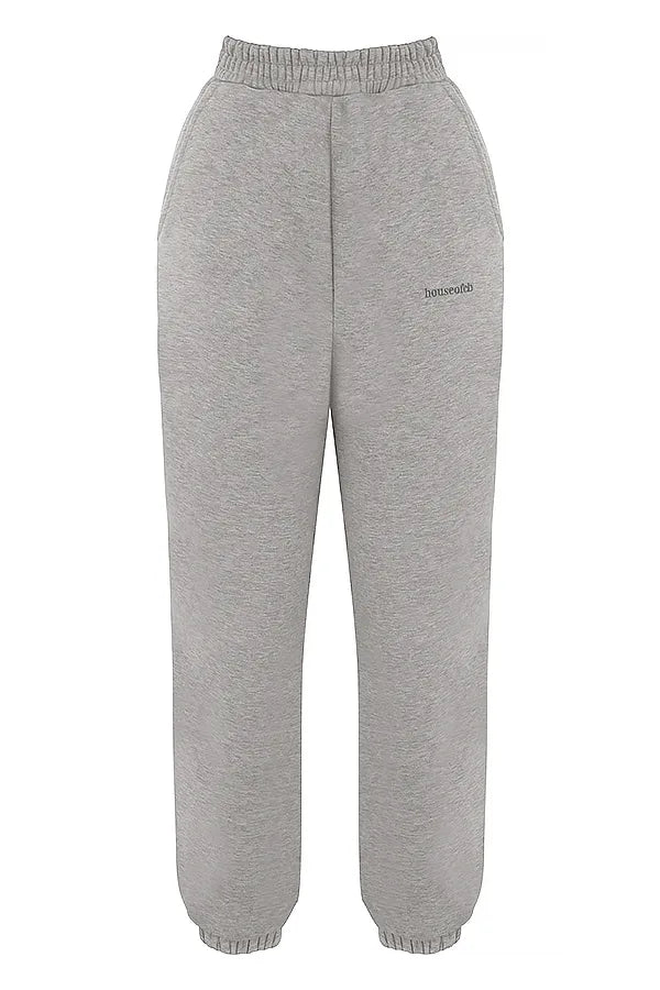 Sky Light Grey Fleece Back Jogging Trousers