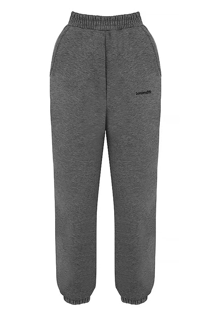 Sky Dark Grey Fleece Back Jogging Trousers