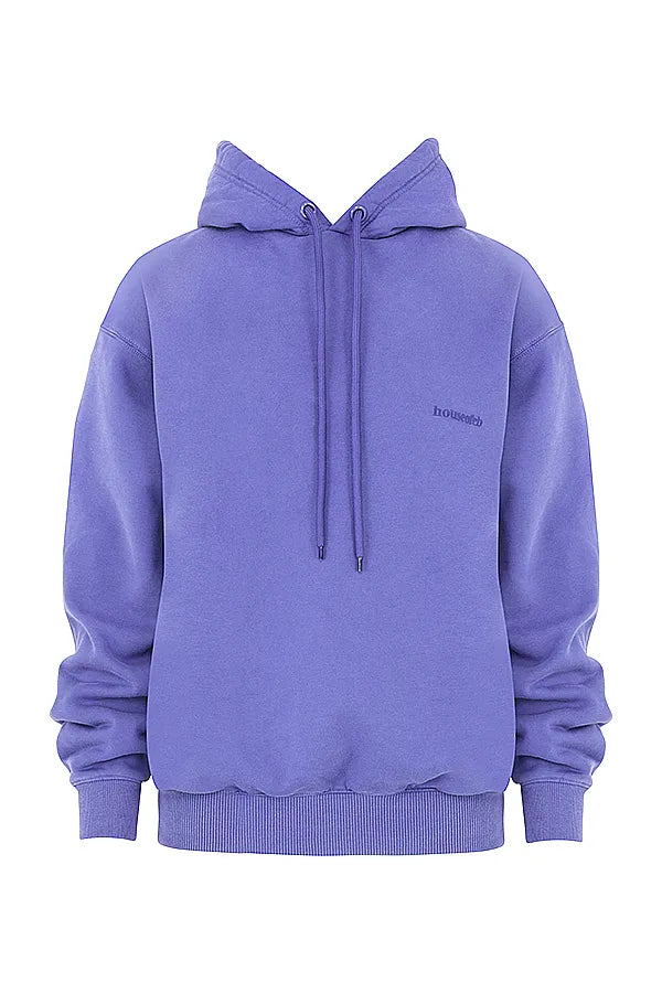 Halo Purple Cotton Fleece-Back Oversized Hoodie