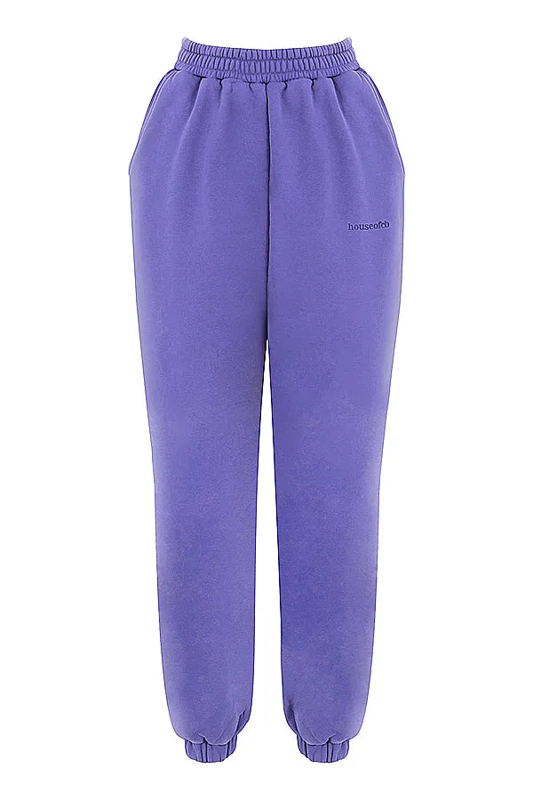 Sky Purple Fleece Back Jogging Trousers