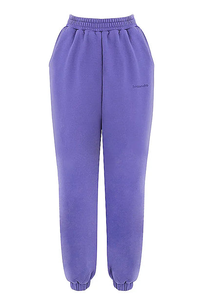Sky Purple Fleece Back Jogging Trousers