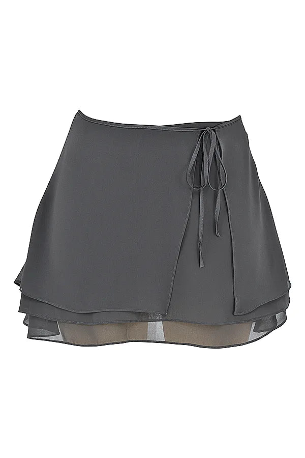 Clarice Shadow Floaty Layered Mini Skirt