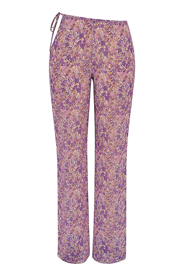Keala Violet Floral Cutout Trousers