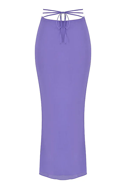 Amalfi Violet Cutout Maxi Skirt